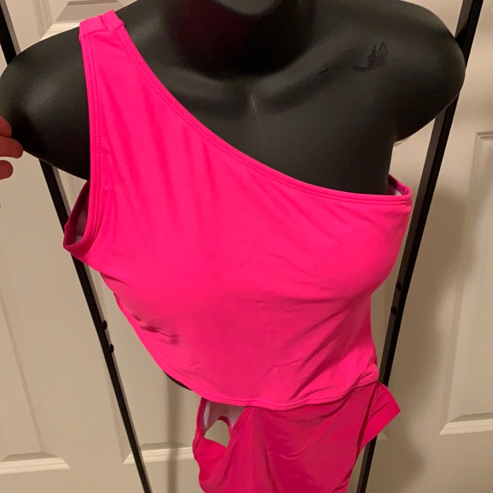 One piece/one shoulder, cut out swimsuit.